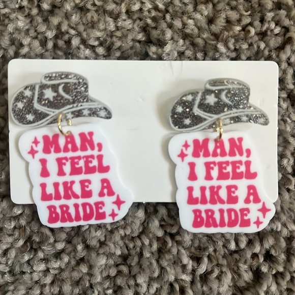 2/$20 Bridal/Bachelorette party dangle cowboy earrings!! - Picture 2 of 2